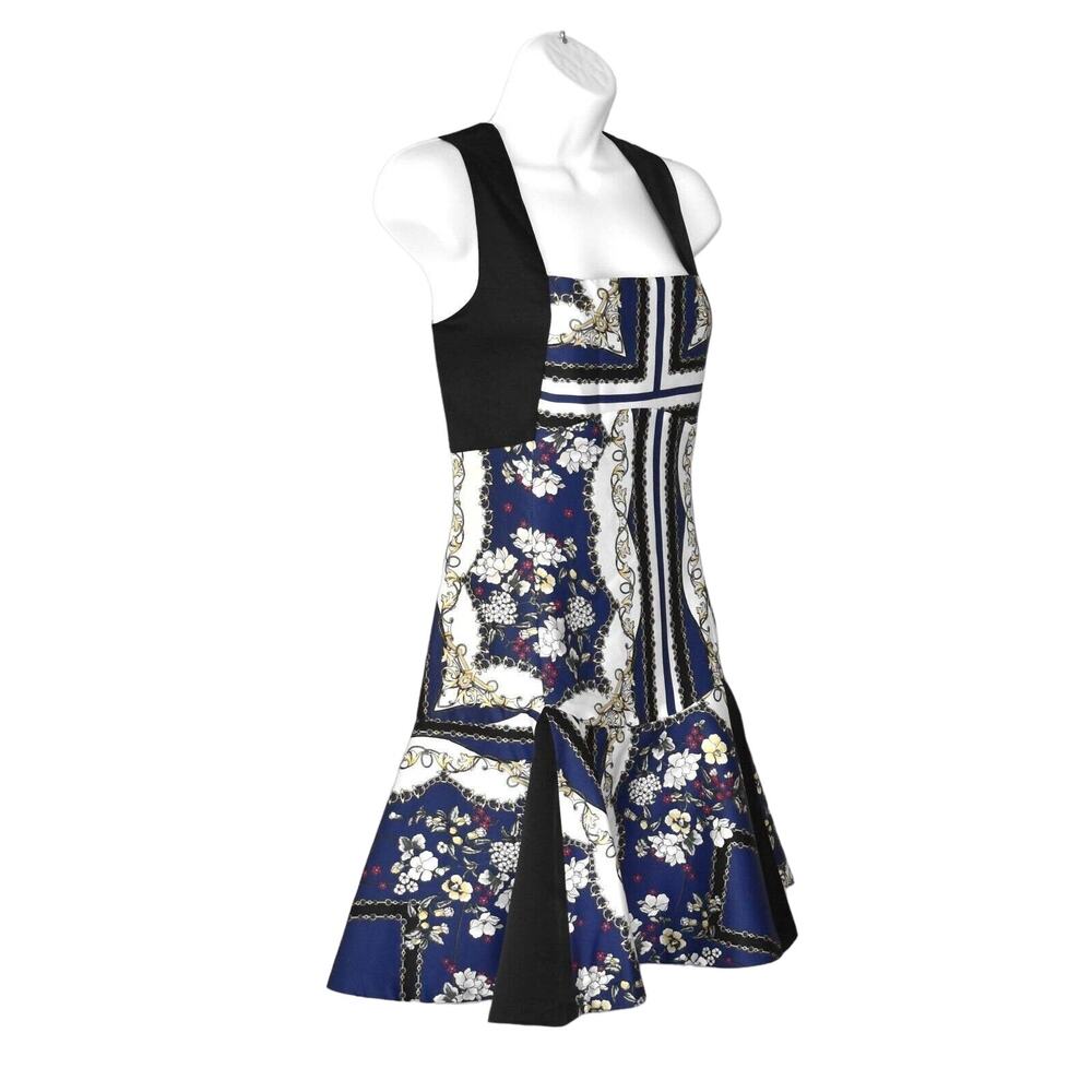 B5 Auth ELLIATT Floral Printed Satin Fit & Flare Mini Dress Size M - Picture 2 of 6
